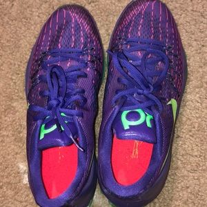 Purple and Green Nike KD’s